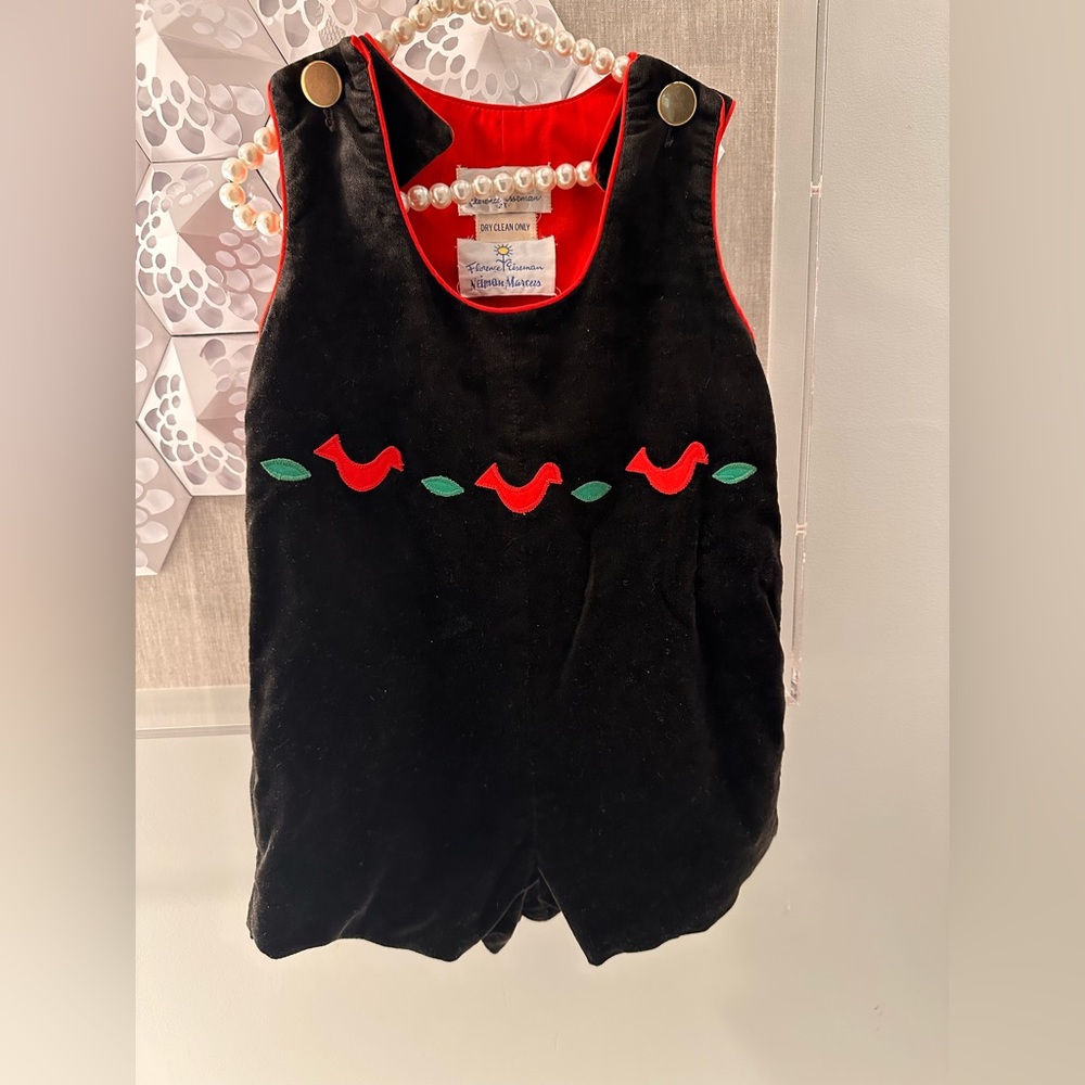 Florence Eiseman Neiman Marcus 2T velvet romper christmas/holiday